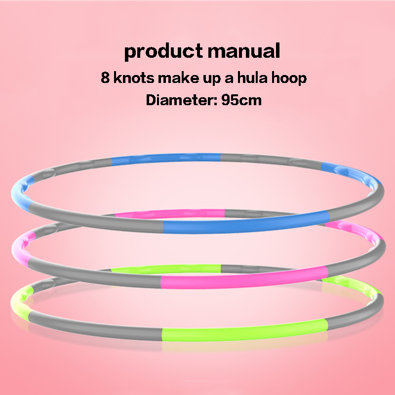 Removable Bodybuilding Workout Gym Sport Smart Hula Ring Fat Loss Fitness Foam Hard Tube Circle
