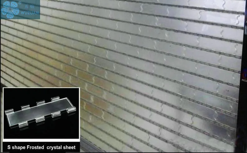 Commercial Shop Automatic Crystal Roller up Doors Supermarket Store Aluminum Transparent Polycarbonate Rolling Shutter Door