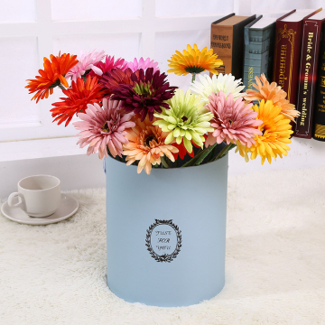 Cylindrical Flower Gift Box with Handle