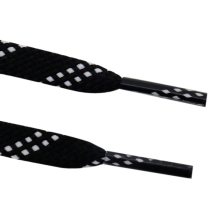 Two Tone Wide Flat Shoelaces with Twill Weave Pattern