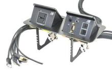 Retractable Tabletop Interconnect Box , Multifunctional Pow