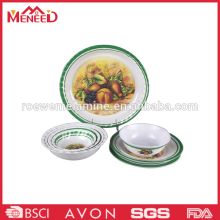 Newest melamine dinner round set wholesale