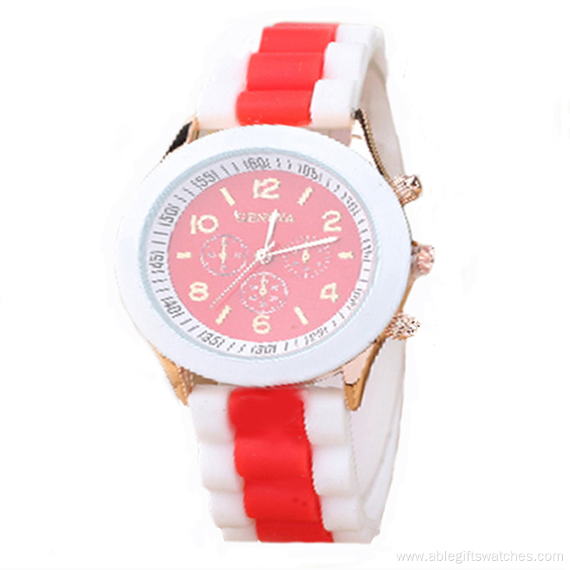 Customized promotional quartz silicone watch