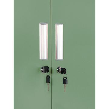 4 Steel Steel Locker Green 2 Wide