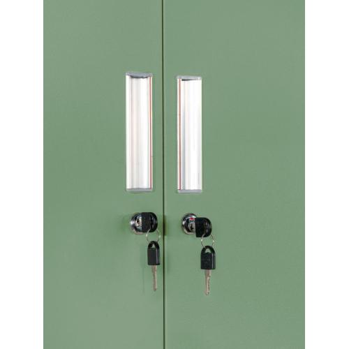 4 Student Steel Locker Green 2 Wide