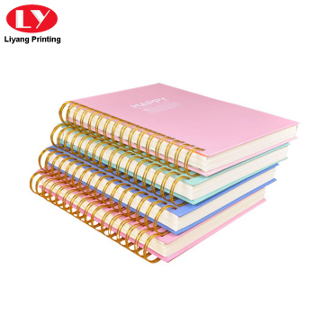 Cartón de cuaderno doble espiral impreso personalizado