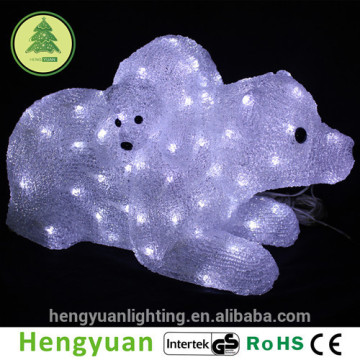 Acrylic Polar Bear Christmas Decoration Light