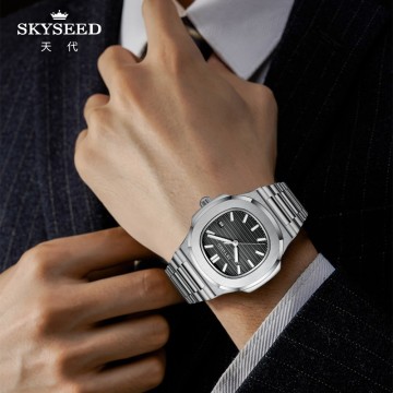 Relógio masculino formal mecânico de negócios tipo Papagaio SKYSEED