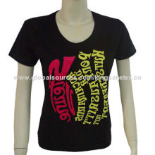 100% Cotton T-shirt, Fashionable Design and Eco-friendly