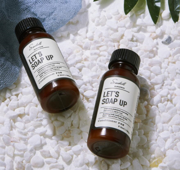 Upscale small bottle of shampoo hotel