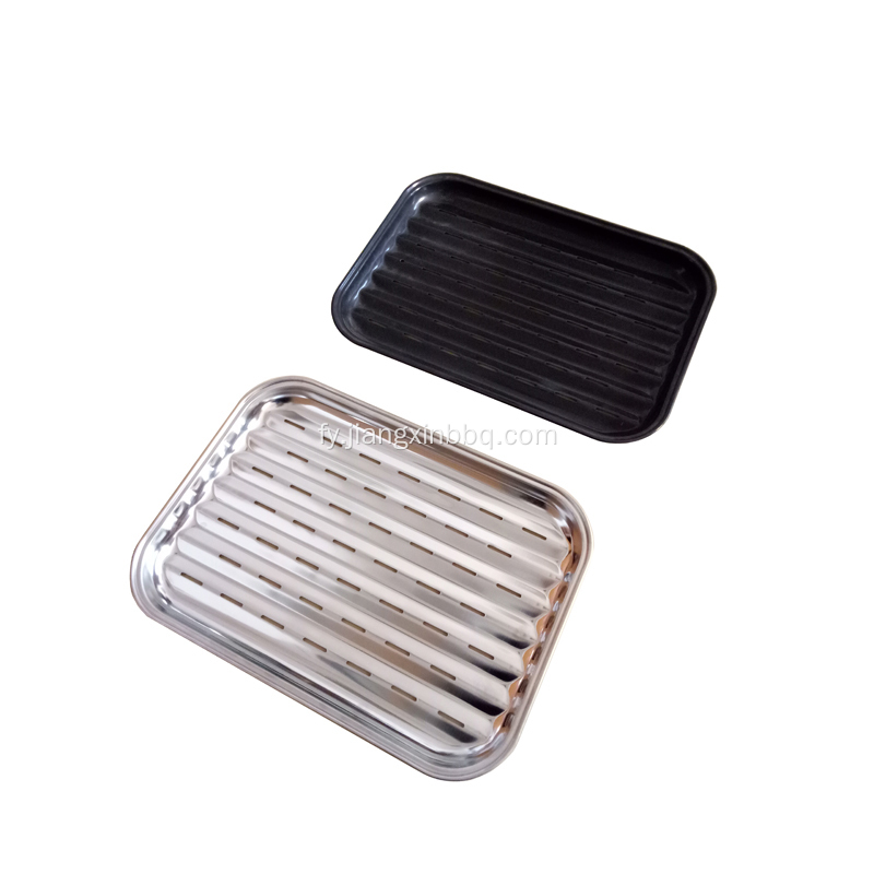 Camping Rjochthoekige RVS BBQ Grill Tray