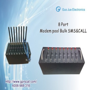 8 port gsm modem Q2303 support IMEI change / gprs modem rs232 at command