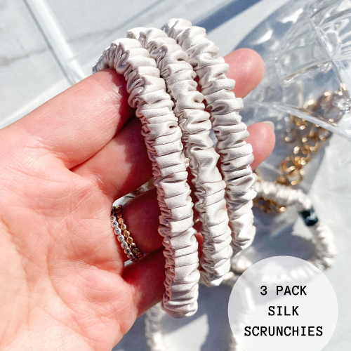 Scrunchies pequenos de 16 mm scrunchies de seda de alta qualidade