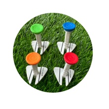 Adjustable Height Golf Tee - Melelinks Custom Logo Silicone Reinforced Plastic Tee 35-55mm