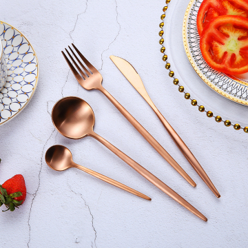 Wholesale restaurant gold flatware stainless cutlery set