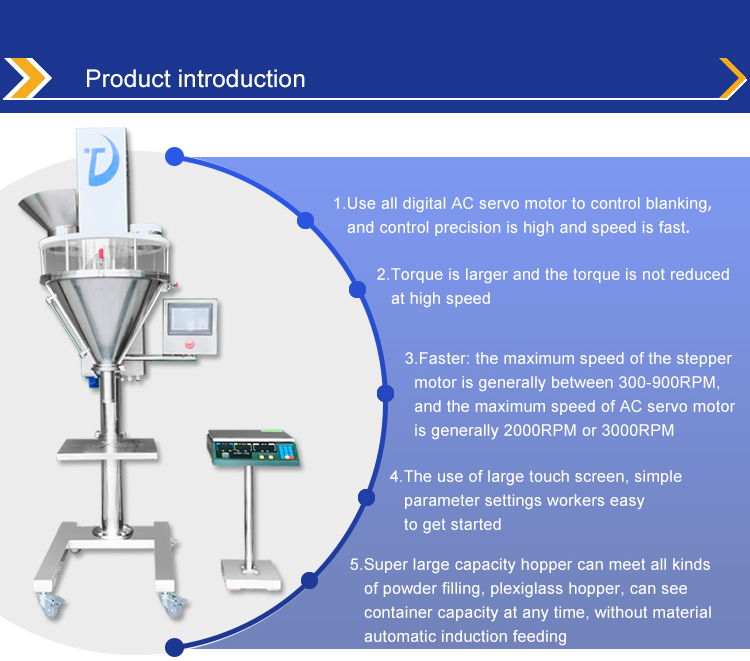 304 stainless steel milk coffee filling machine semi automatic powder auger filler