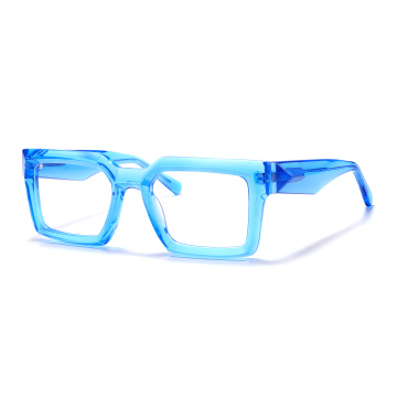Designer Thick Acetate Frame Square Acetate Eyeglass Frames Supplier