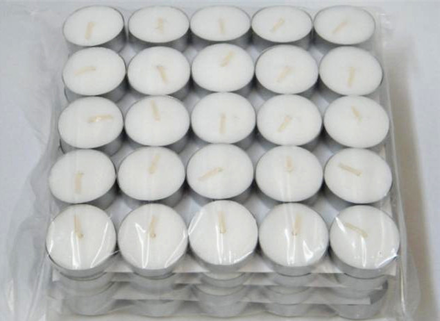 pouring decorative tealight scented candle