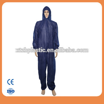 disposable polypropylene coveralls/kids white disposable coveralls/disposable plastic coveralls