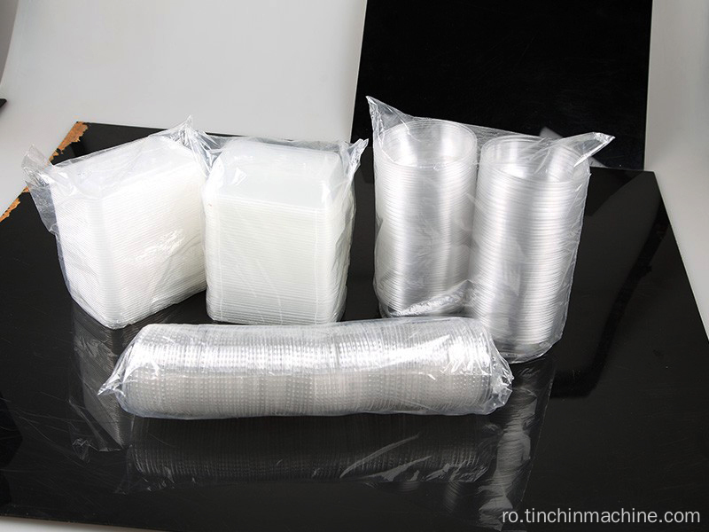 Mașină automată de ambalare a containerelor din plastic complet