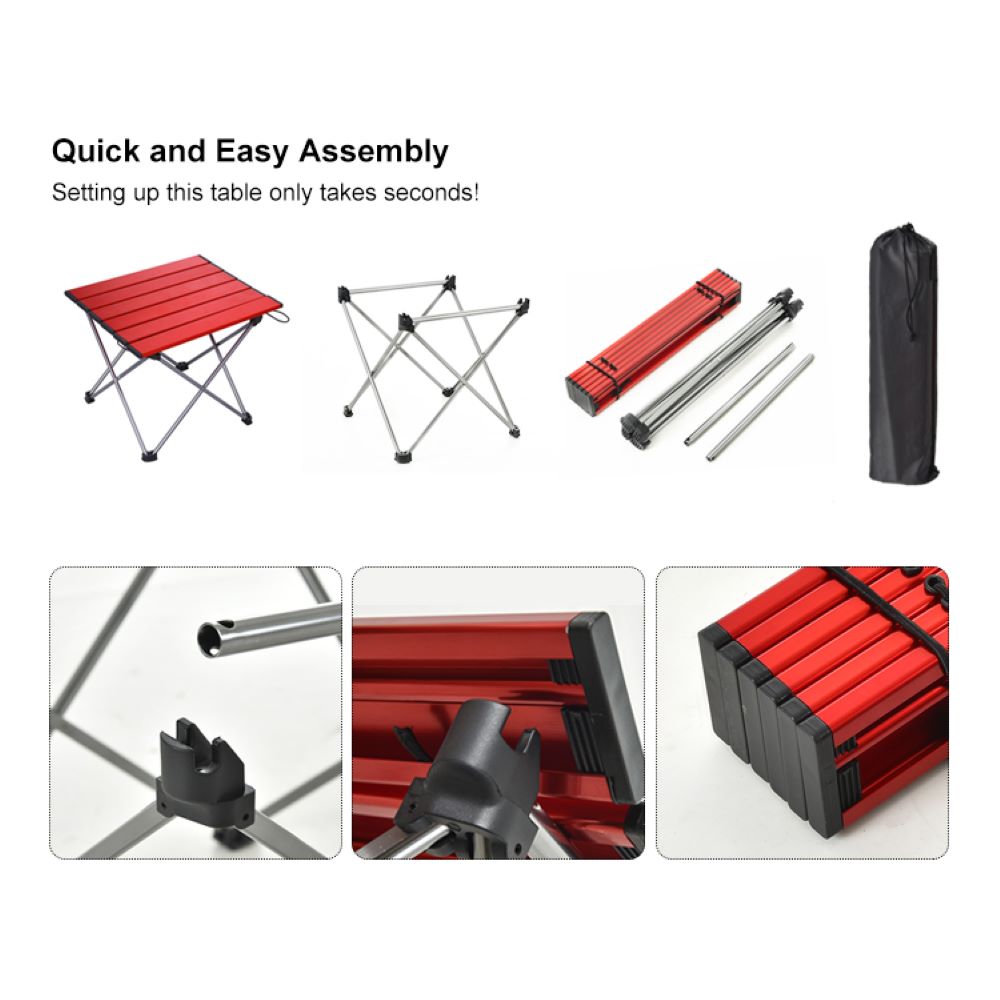 Aluminum picnic camping folding tables