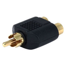 RCA plug to 2 RCA jacks, RoHS Directive-compliant
