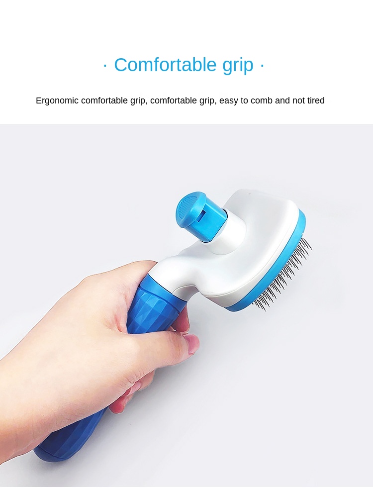 Pet Hair Removal Comb Dog Comb Self-Cleaning Steel Needle Comb One-Button Cleaning Automatic Hair Removal Cat Brush