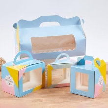 Wholesale Transparent Window Cupcake Packaging Boxes with Handles