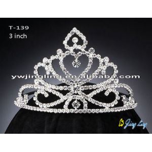 Small Pageant Crown Rhinestone Tiara For Sale