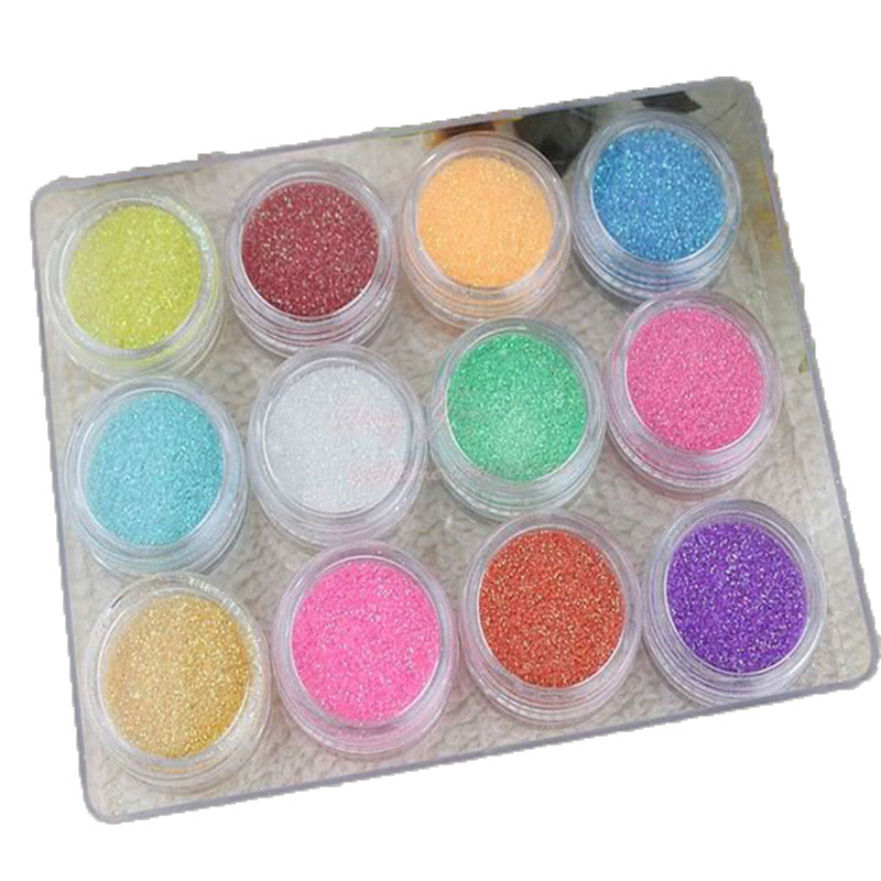 Bulk mixed size mixed color glitter powder glitter flakes for nail art