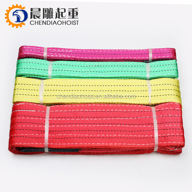 1T  5T 12T 20T Color Code Polyester Duplex Lifting Webbing Belt Webbing Sling