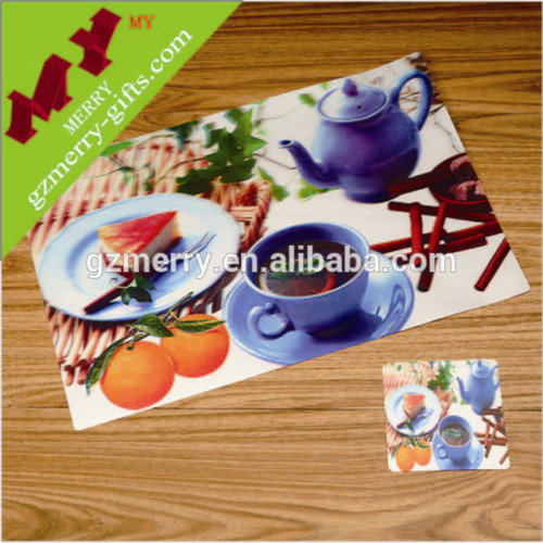 Colorful printing table placemat / plastic place mat