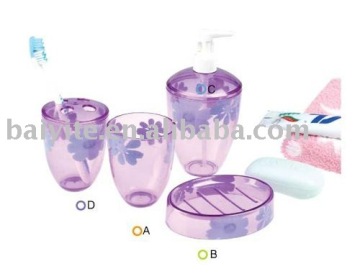 plastic bathroom sets,4pcs plastic bathroom sets