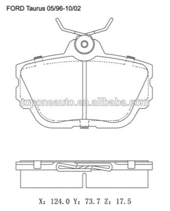 D765 Brake Pad GDB4063 F3LY2001A For FORD Taurus SHO Brake Pad