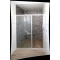 Cabina de ducha de baño de vidrio templado con puerta corredera