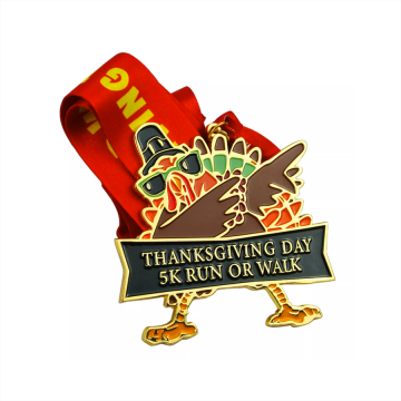 Médaille de dinde de la journée de Thanksgiving personnalisée