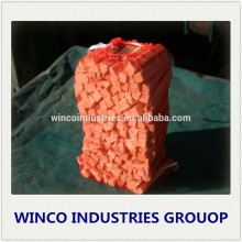 firewood tubular mesh bag with drawing string