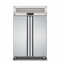 Direct Cooling Stainless Steel Double Door Upright Freezer & Refrigerator for Food Storage
