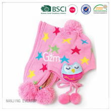 BSCI Kinder Rosa Mütze Schal Set