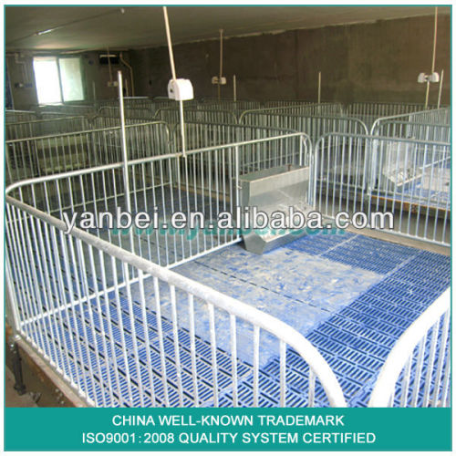 Hot Galvanized Rail, Plastic Slat Piglet Crate