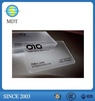 ID card size transparent pvc card printing