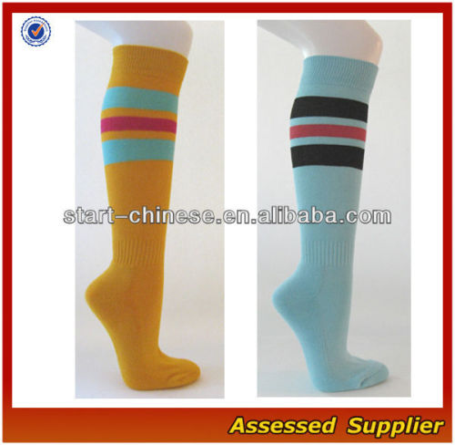 Striped Knee High Women Socks/ Sport Knee Socks