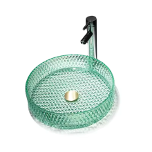 Luxury Crystal Vessel Washbasin Sink for Hotels