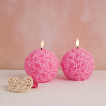 Wedding decoration Rose ball type led candle