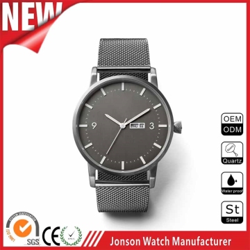 High quality new fashion style watch with male watch stainless steel back