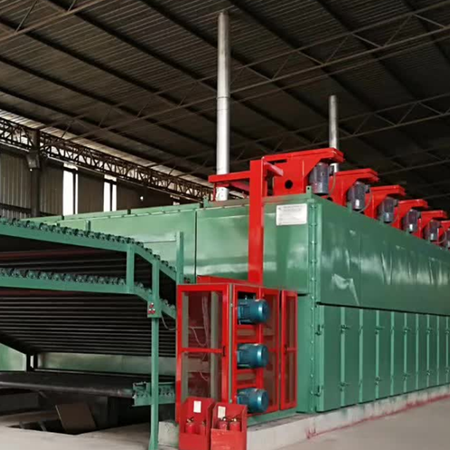 Plywood veneer drying machine 20m three deck roller veneer dryer machine