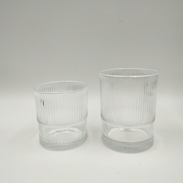 ribbed pattern tumbler glass wine cup for juice