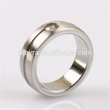 stainless steel solitaire diamond ring for men