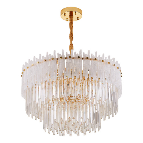 LEDER Beaded Crystal White Chandelier