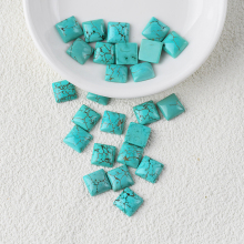 Green Blue Turquoise Loose Gemstone Square Shape Cabochon